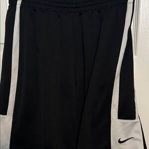 Nike Black and White Sports Shorts‎